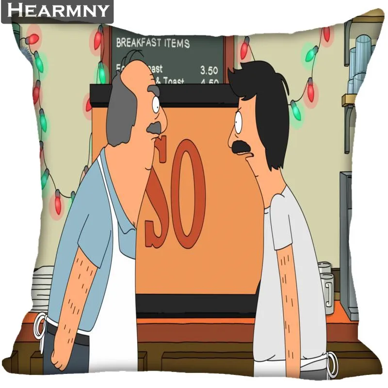 Новое поступление Bobs Burgers наволочка для спальни для дома или офиса, декоративные наволочки квадратная Подушка на молнии чехлы атласные мягкие не выцветают - Цвет: 19