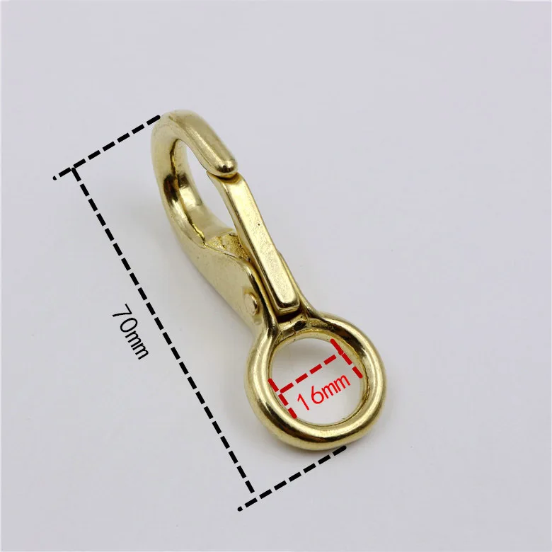 16mm ring Meetee однотонная сумка с декором из жёлтой меди с пряжкой фиксированные багажные застежки воротник пряжка ремень поворотный карабин брелок кольцо Сделай Сам кожаное ремесло - Цвет: 16mm ring