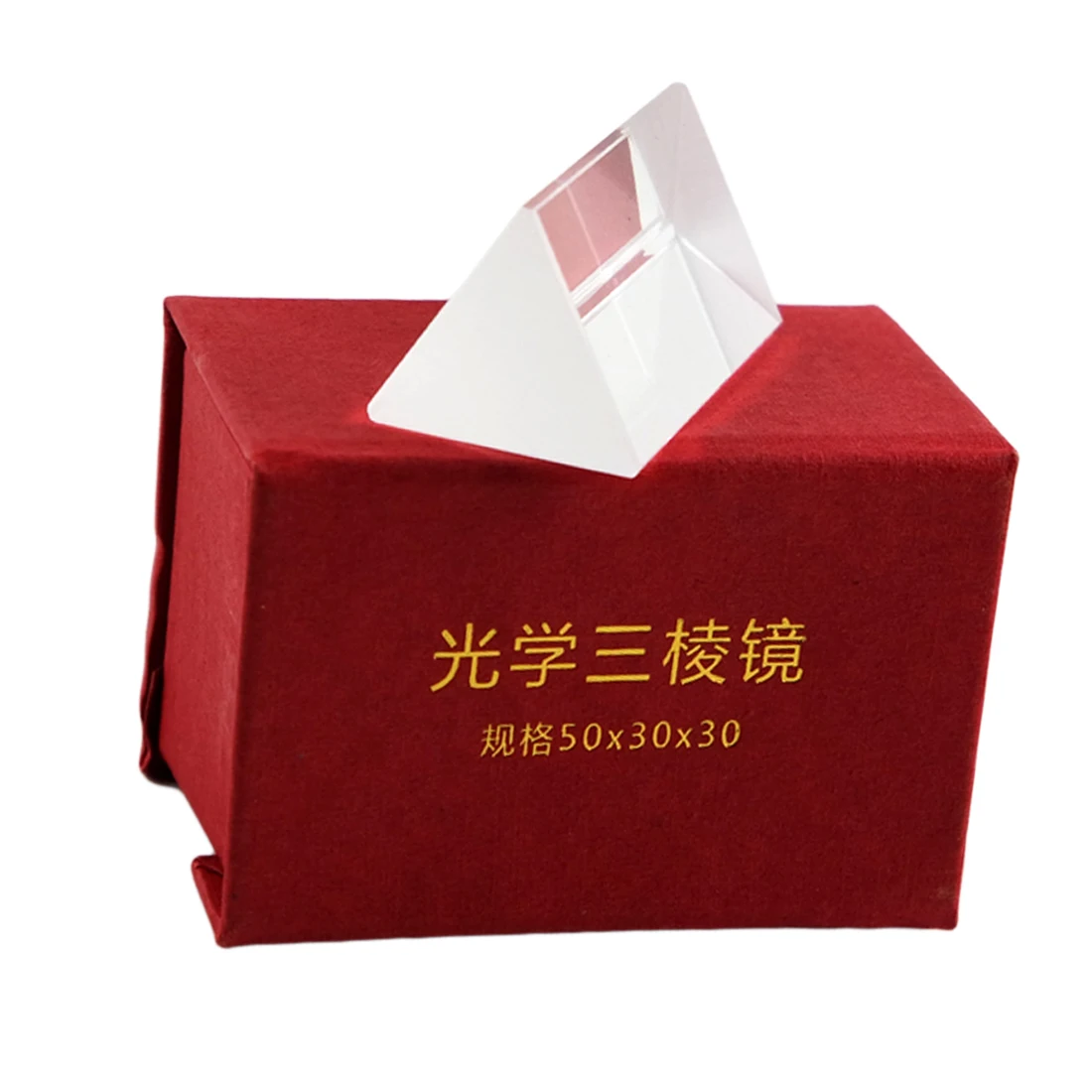 

50x30x30mm equilateral lens Optical glass prism 1pcs 5CM Triangular Prism Teaching Optical Glass Triple Physics Light Spectrum