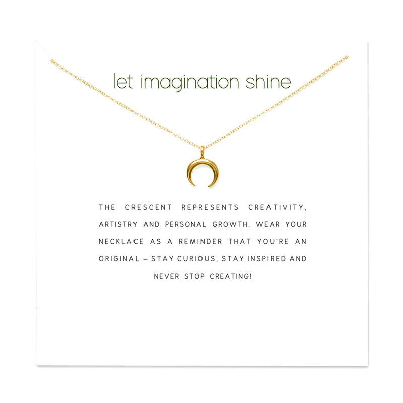 2018 Новый полумесяц Кулон короткая цепочка колье для женщин изготовлено вручную