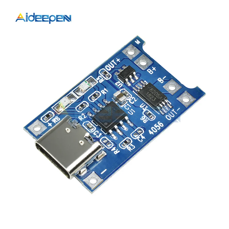 5 шт. Тип C USB 5V 1A 18650 TP4056 модуль зарядного устройства литиевой батареи зарядная