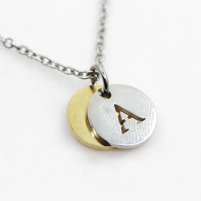 Ожерелье из нержавеющей стали с подвеской в виде алфавита | Украшения и