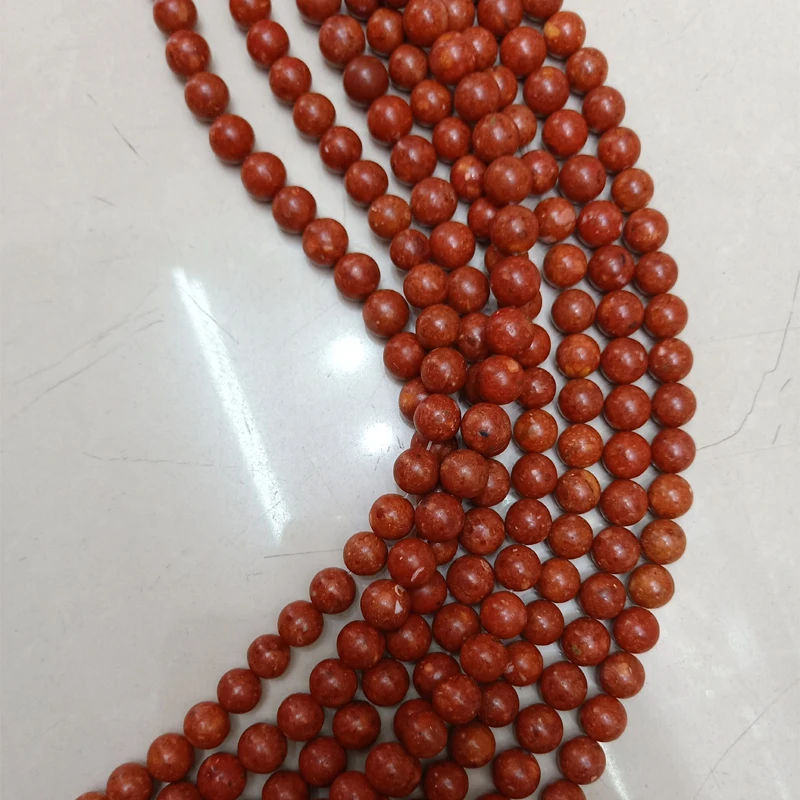

6/8/10/12/14/16/18/20mm Natural Grass Coral Stone Beads Round Loose DIY Jewelry Ball Coral Beads Fit Bracelet Necklace Making