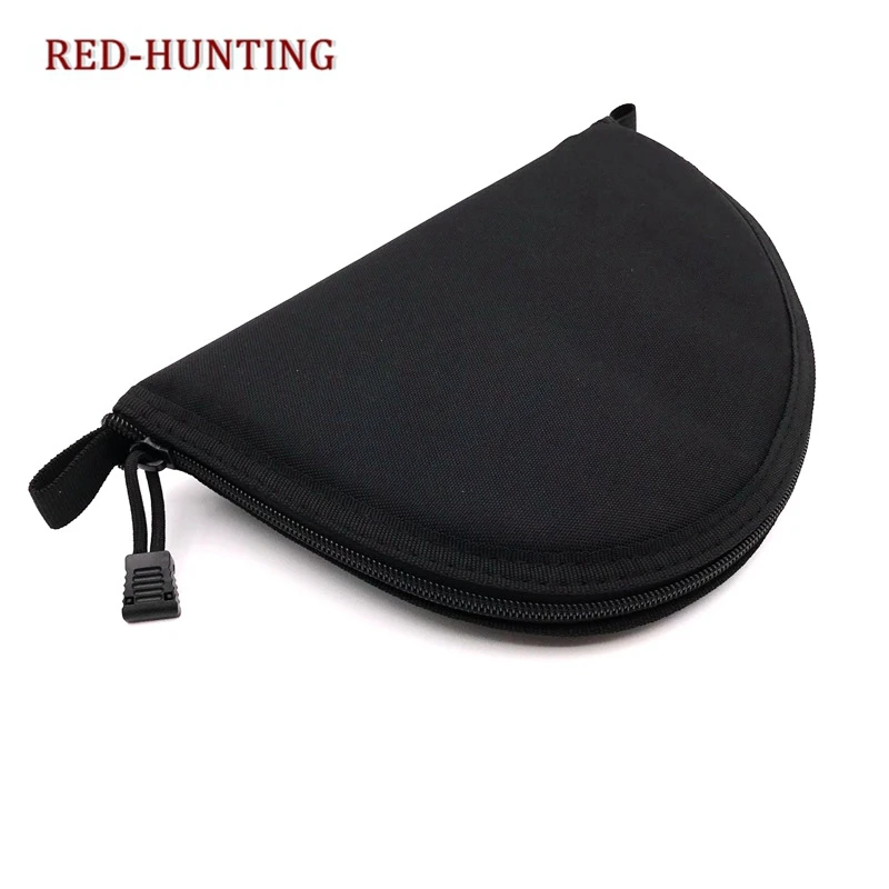 

600D Nylon Hunting Holster Multi-function Portable Gun Bag Pistol Pack Zipper Half Circle Hand Gun Soft Bag Black