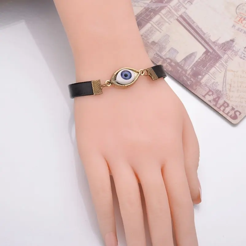 Imixlot Evil Eye Charm Bracelet Vintage Leather Bracelets Bangles For Women Pulseira Jewelry Bijoux | Украшения и аксессуары
