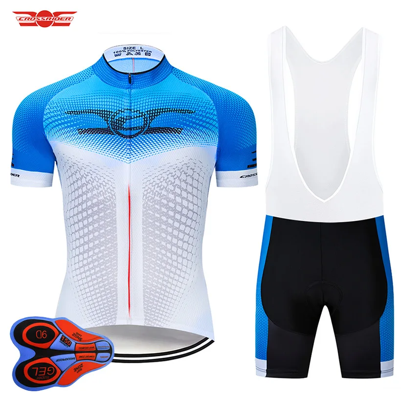 Crossrider Велоспорт Джерси Короткие 9D комплект MTB Форма велосипед Костюмы Ropa Ciclismo Велосипедный спорт одежда мужская Майо Culotte