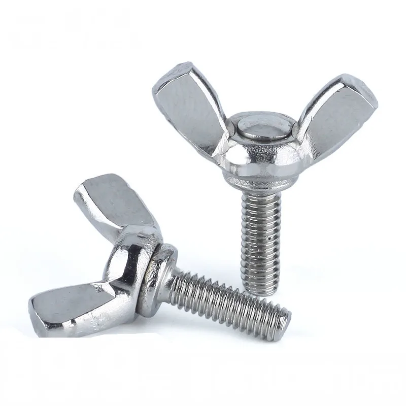 2PCS M5 M6 304 Stainless Steel Butterfly Screw Hand Plate | Bolts