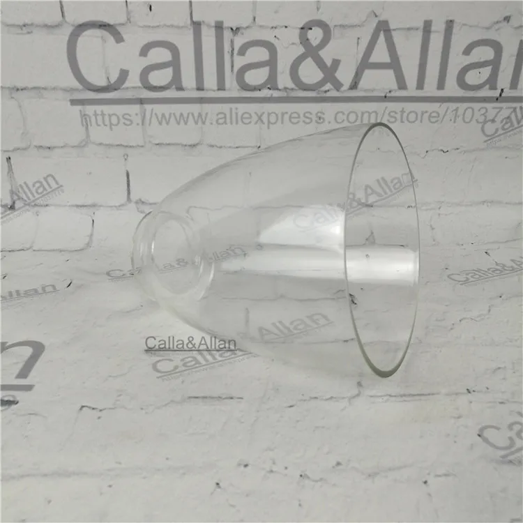 Янтарный/прозрачный стеклянный абажур D140mmX160mm DIY светильник конус подвесной