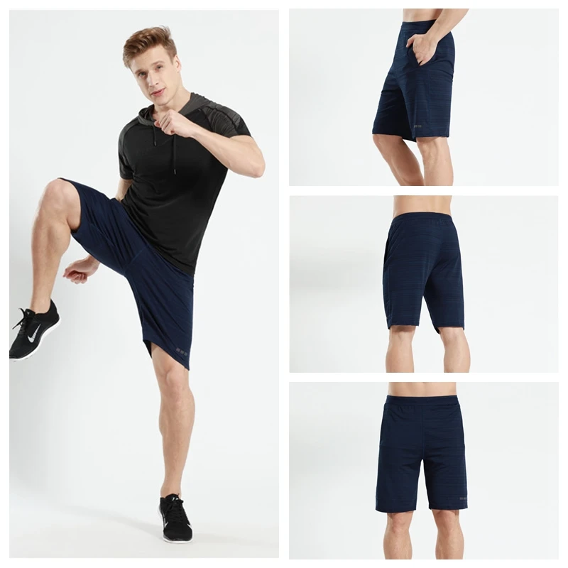 Мужские шорты для бега тренировочный марафон Быстросохнущий Комфорт Фитнес мужские спортивные шорты тренажерный зал с карманом на молнии плюс джоггеры тренировка