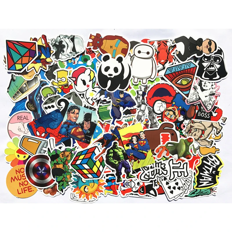 100 шт забавные наклейки автомобильные мотоциклетные декоративные