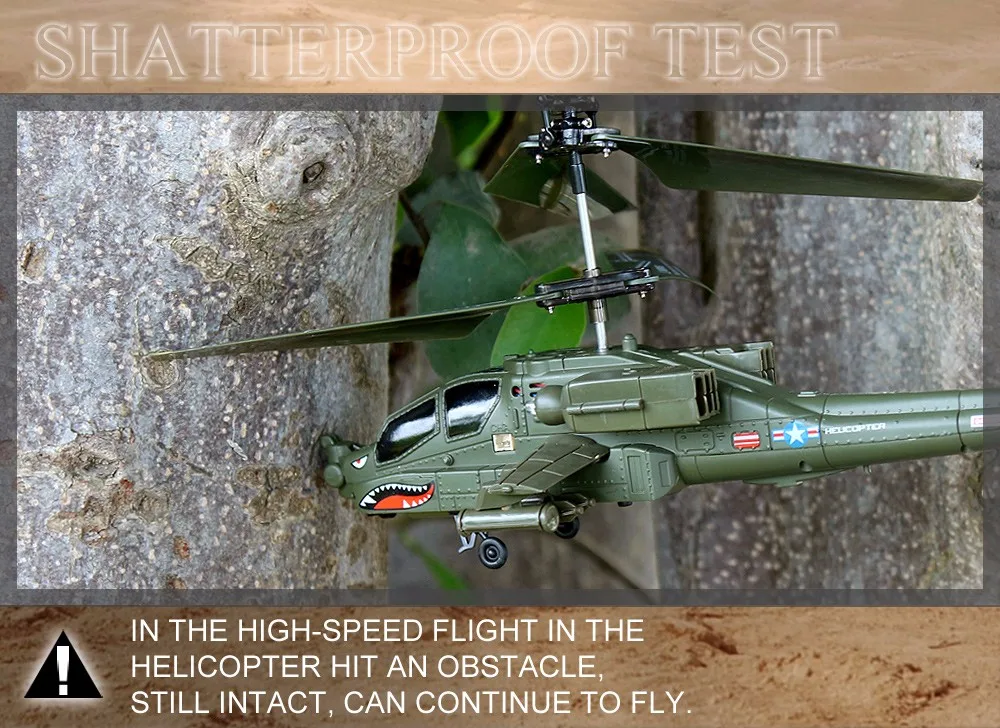 3.5CH Радиоуправляемый вертолет S109G AH-64 боевые самолеты Apache моделирование с светодиодный светильник летающие радиоуправляемые игрушки