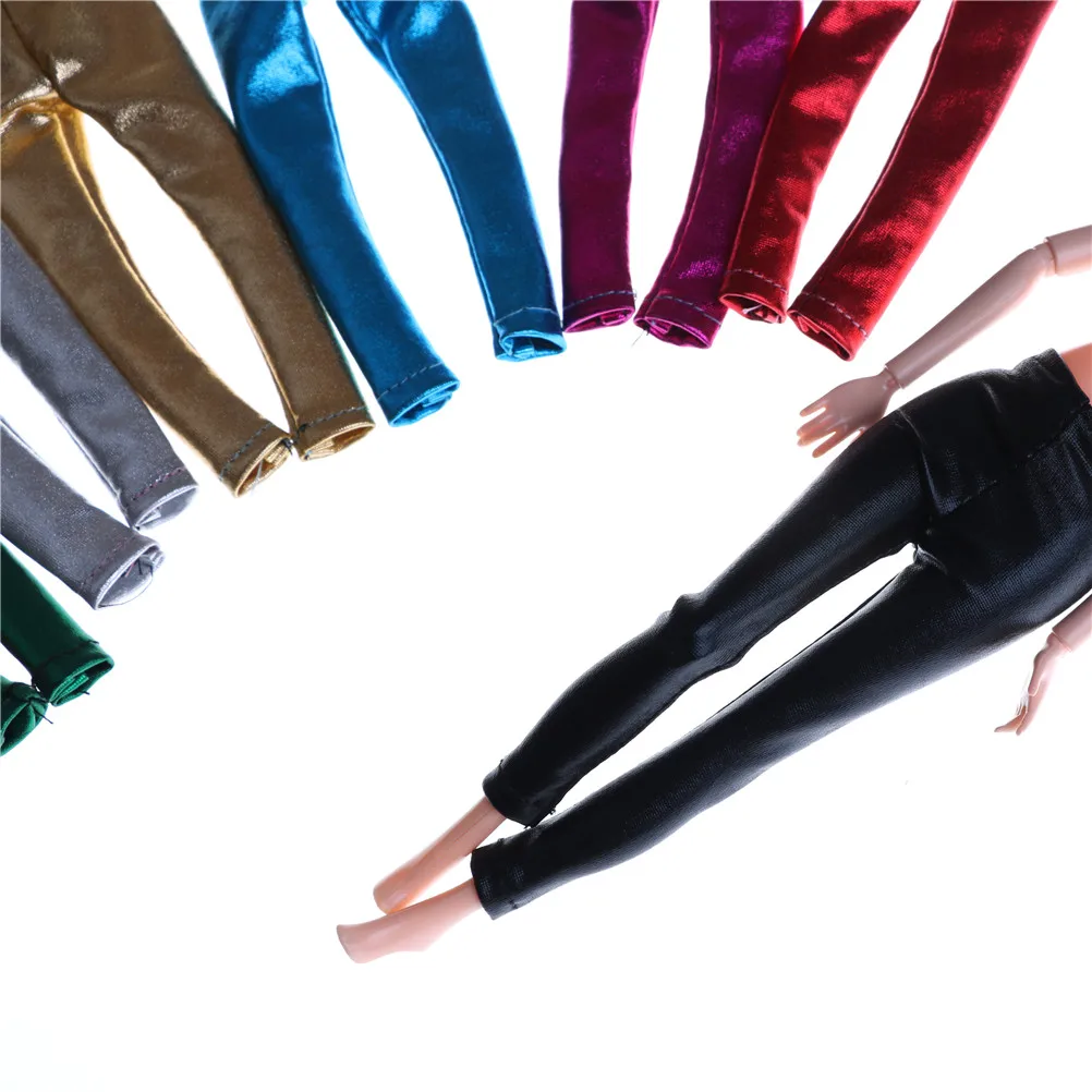 

1 PCS Elastic Leather Bottom Pants Clothes Trousers For Doll Candy Color