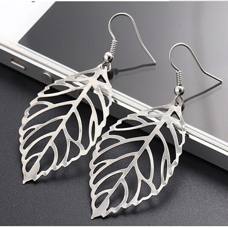 Женское Ожерелье с 2 листьями ожерелье и сережки оптовая продажа|Ювелирные