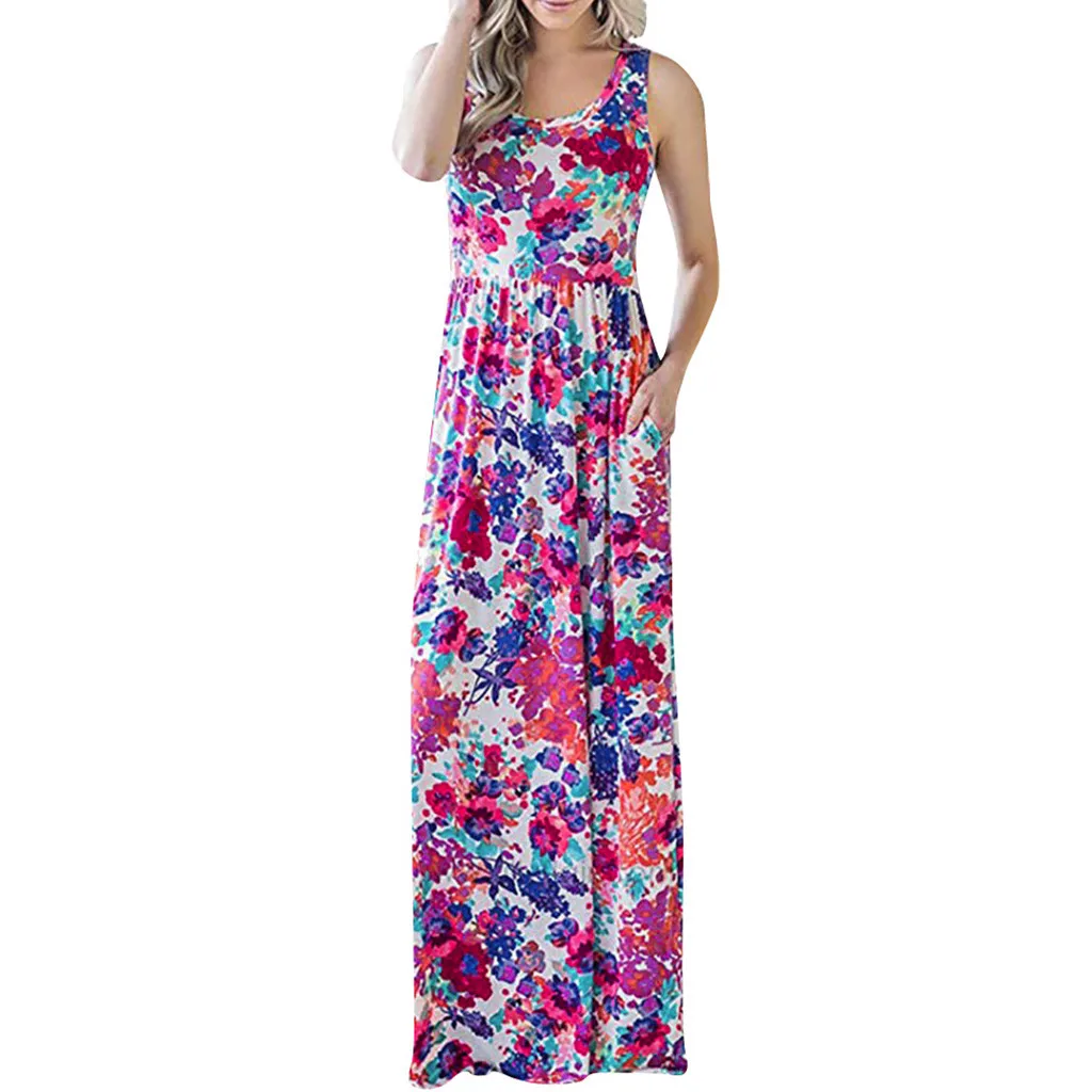 Большие размеры летнее женское платье пикантные с цветочным принтом в винтажном