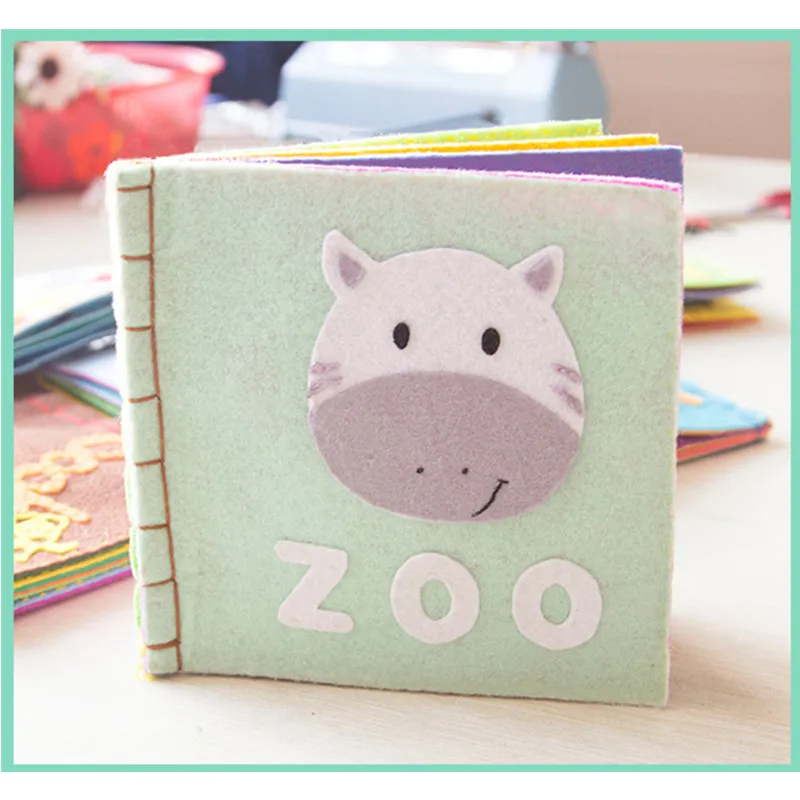 Zoo Book Новая игольчатая войлочная книга с животными для мам, швейные Игрушки для малышей, детская книга для раннего образования, войлочные наборы, книга с картинками, моя первая книга - Цвет: Zoo Book