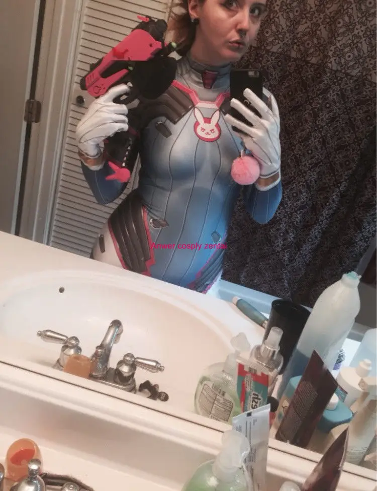 Новые D. VA костюм 3D печати Классический dva кожи Хэллоуин Косплэй Zentai комбинезон