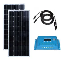 Solar Kit Pannello Solare 12 v 150 w  Panneaux Solaire  24 volt 300 watt Solar Charge Controller 12v/24v 10A Motorhome Caravan