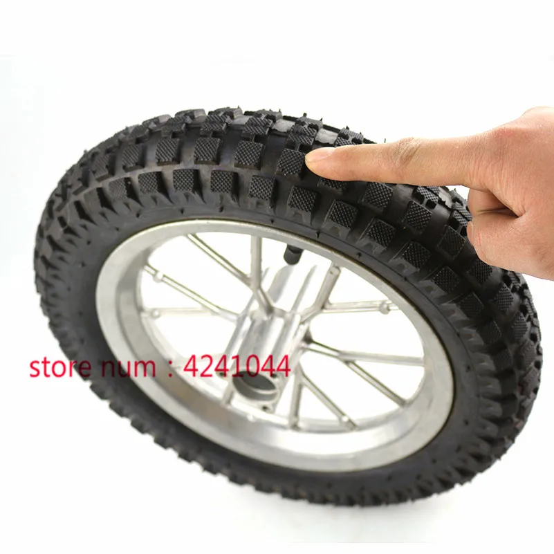 12 1/2x2,75 передние и задние колеса в сборе 12 1/2X2,75 шины для бритвы Dirt Bike Rocket MX350 MX400 мини Dirtbike