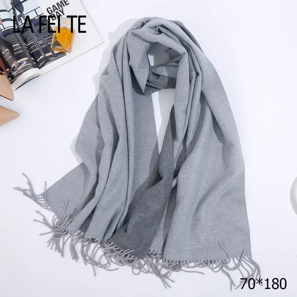 

Double Sided Long Cashmere Winter Scarf Women Warm Kerchief Shawl Foulard Femme Stole Pashmina Neck Women Scarf For Ladies 2019