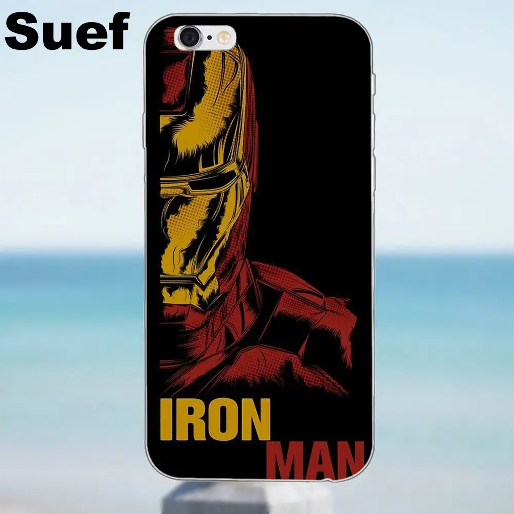 Железный человек Броня F0839 Мягкие Чехлы кожа для iPhone 4 4S 5 5S 5C SE 6 6S 7 8 Plus X Samsung Galaxy J1 J3