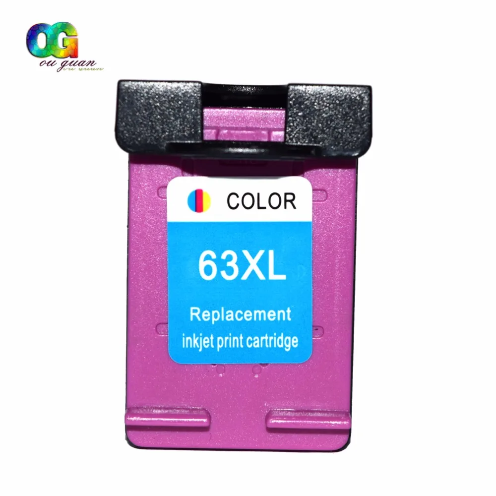 2pk совместимый для hp 63 63XL переработанного чернильного картриджа для hp 1110 2130 3630 3632 3830 4520 принтер