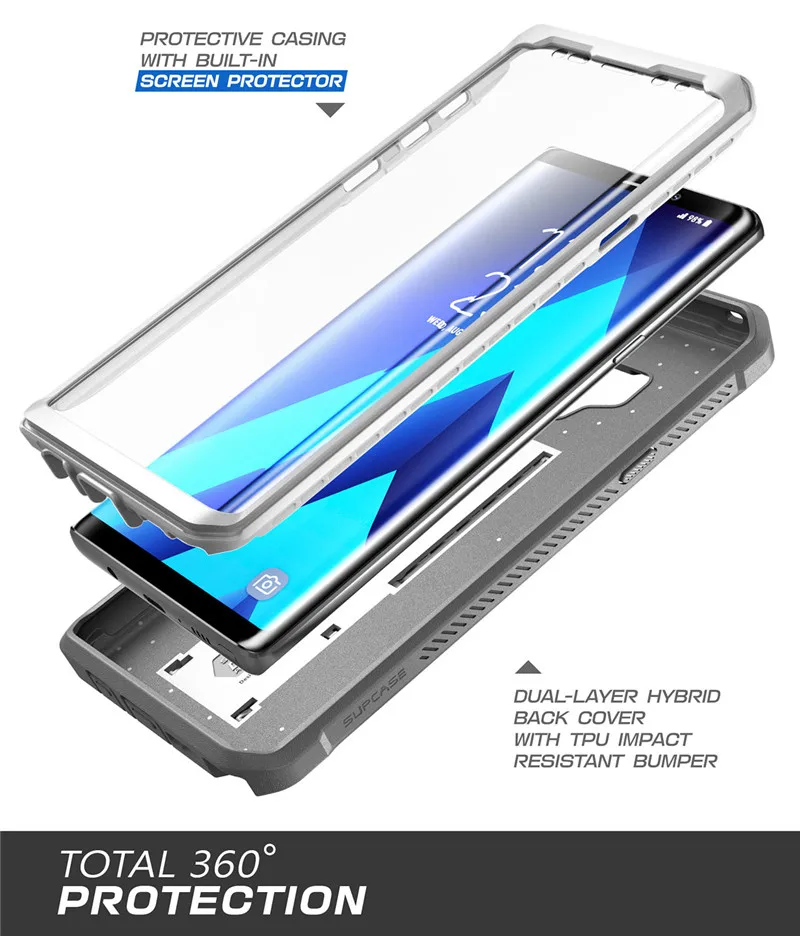 Для samsung Galaxy Note 9 чехол SUP чехол UB Pro полный корпус прочная кобура защитный чехол со встроенной защитой экрана и подставкой