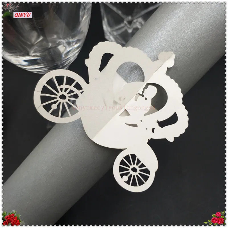 100 шт. бумажные кольца для салфеток в форме автомобиля|napkin rings|serviette tablewedding napkins rings