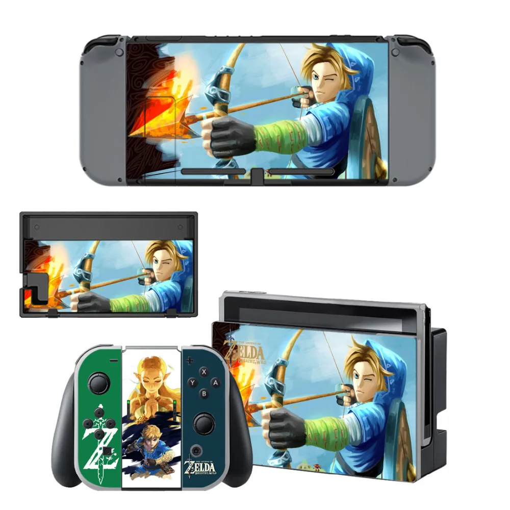 The Legend of Zeld Breath Wild Skin Sticker Decal For Nintendo Switch Console and Controller NS Vinyl | Электроника
