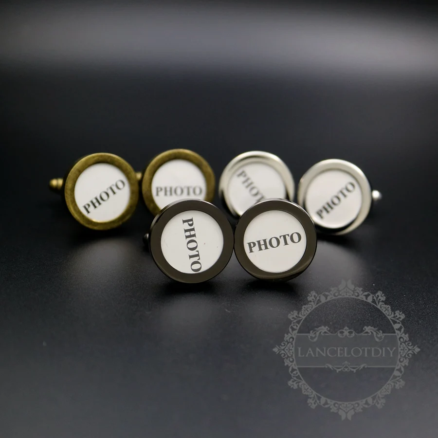 14 мм круглая серебристая темно черная Бронзовая рамка для фоторамки латунные