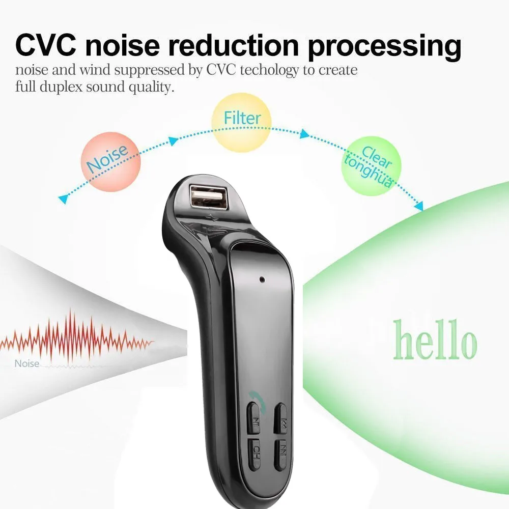 Новый Aux модулятор FM Bluetooth автомобильный комплект громкой связи 3 жк MP3 плеер с