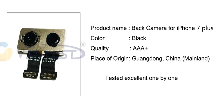 100% Tested Original Quality Back Camera For Apple iPhone 7 Plus 7p 5.5 inch Rear Facing Flex Cable Repair Part | Мобильные телефоны