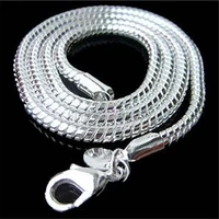 men jewelry 2024 inch 4mm snake chains necklace for man silver 925 collier mens links chain long necklaces xmas gifts
