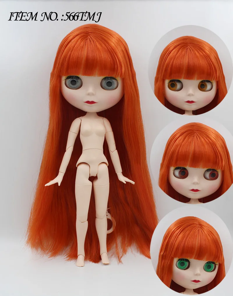 Promotion price BJD joint 2 TMJ DIY Nude Blyth doll birthday gift 4 colour big eyes dolls with beautiful Hair cute toy | Игрушки и хобби