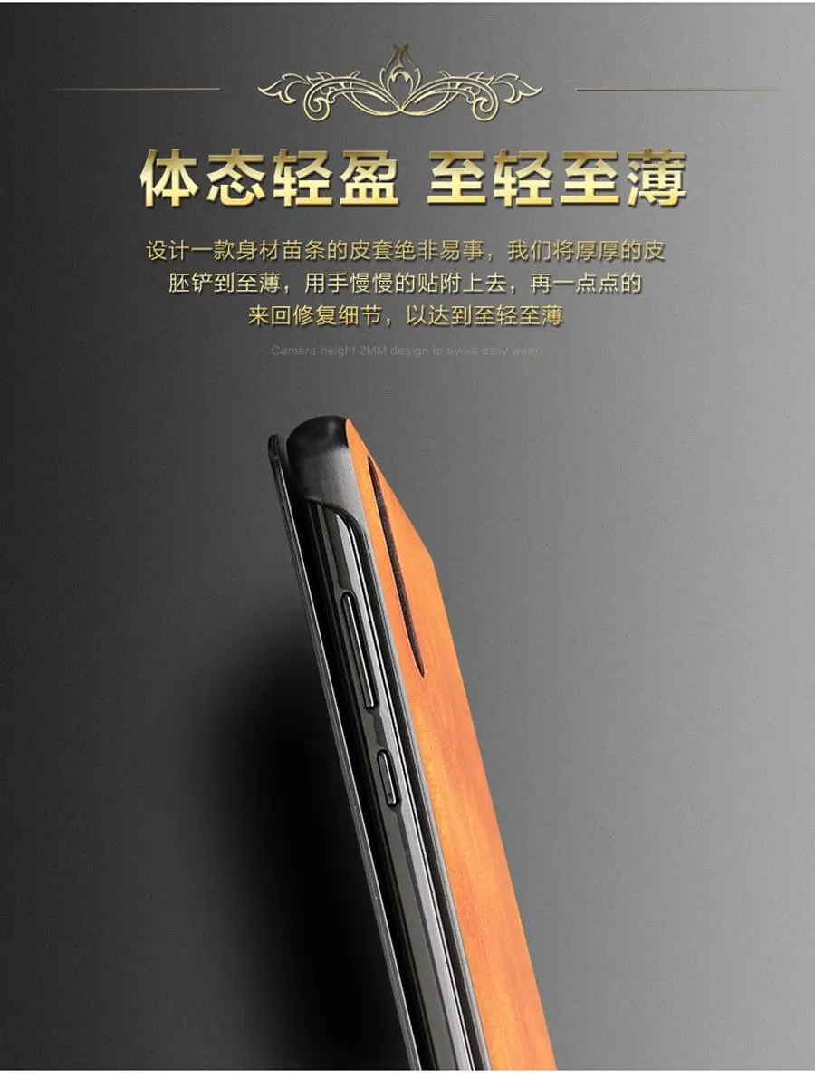 Чехол-книжка из натуральной кожи для Huawei P20 P30 P40 Pro с сенсорным экраном - купить по