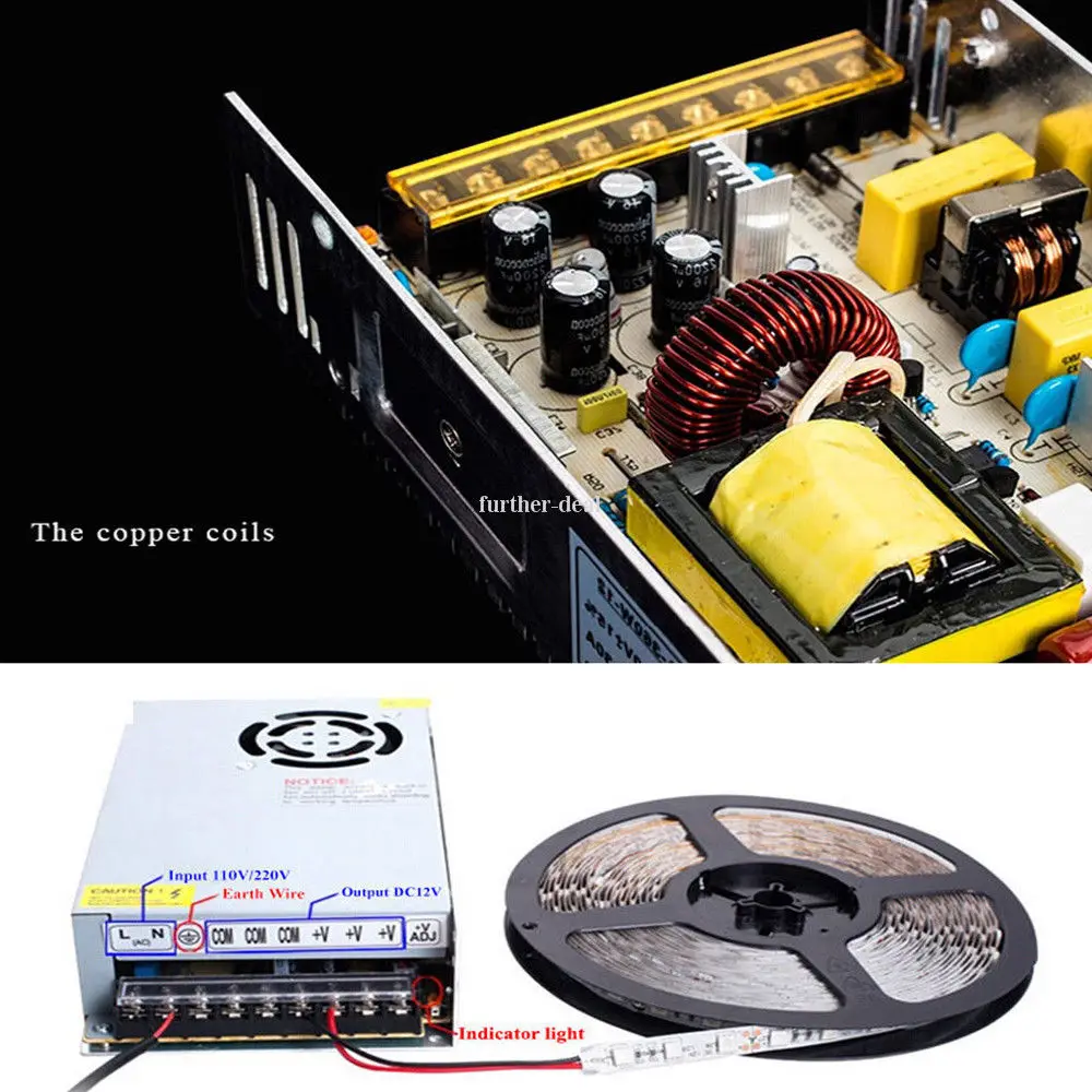 Светодиодный трансформатор 12 В 24 Вт 36 60 100 120 180 240 360 480 Вт|transformator for led|lighting transformersled