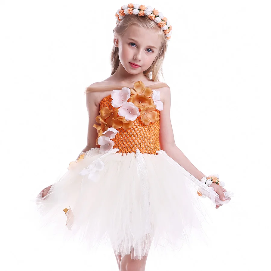 Moana Inspired Tutu Dress For Girls Birthday Party Handmade Kids Lace Flower Tulle Girl Halloween Cosplay Fancy Costume | Детская одежда