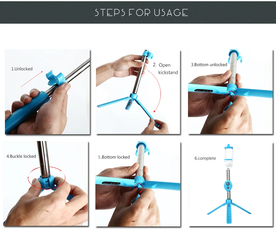 Универсальный складной штатив для селфи селфи-Палка с поддержкой Bluetooth подходит