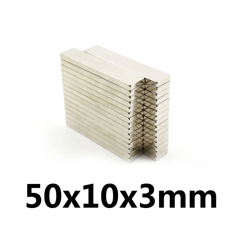 3 шт. Высокое качество 50x10x3 мм супер сильный Нео неодимовый магнит 50*10*3 50 x 10