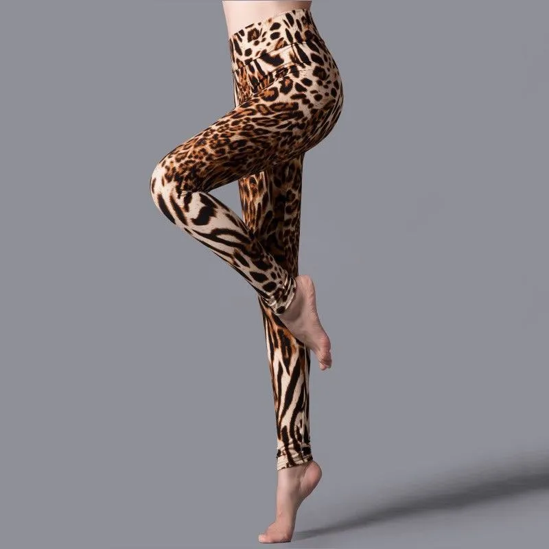 

VIIANLES High Waist Legging push up New Fitness Leggings Women Leopard Printed Workout Leggins Elastic Plus Size Pants Legins