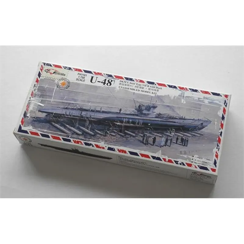 Модель Flyhawk FH1101 1/700 км u образная Лодка тип VII B U 48 с комплектом доков|Наборы для
