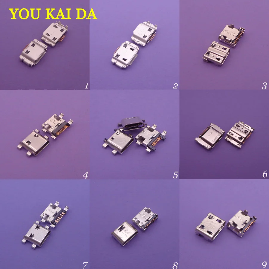 9 моделей шт. для Samsung I9000/I9220/I9300/I8190/I8262D/T999/S7562C разъем Micro USB гнездовой зарядки