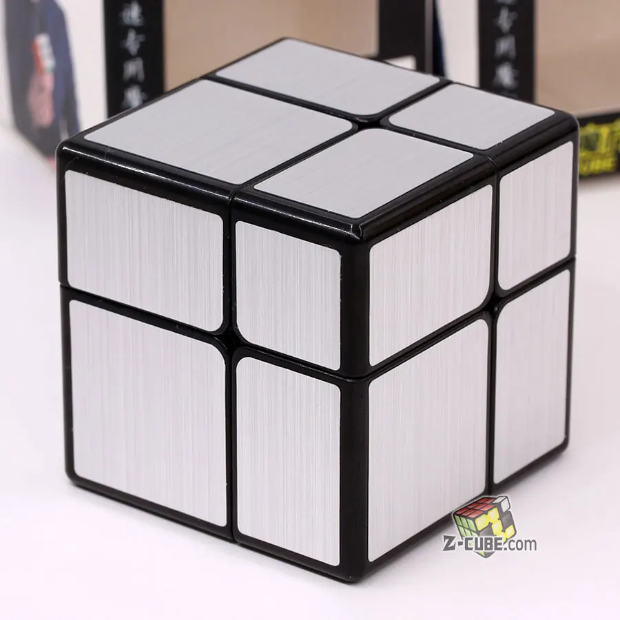 Mirror 2x2 Silvery Головоломка, магический куб QiYi, литое покрытие, необычная форма, зеркальный куб, 2x2, логическая игра, скоростной Профессиональный скоростной куб, развивающие игрушки, подарок - Цвет: Mirror 2x2 Silvery