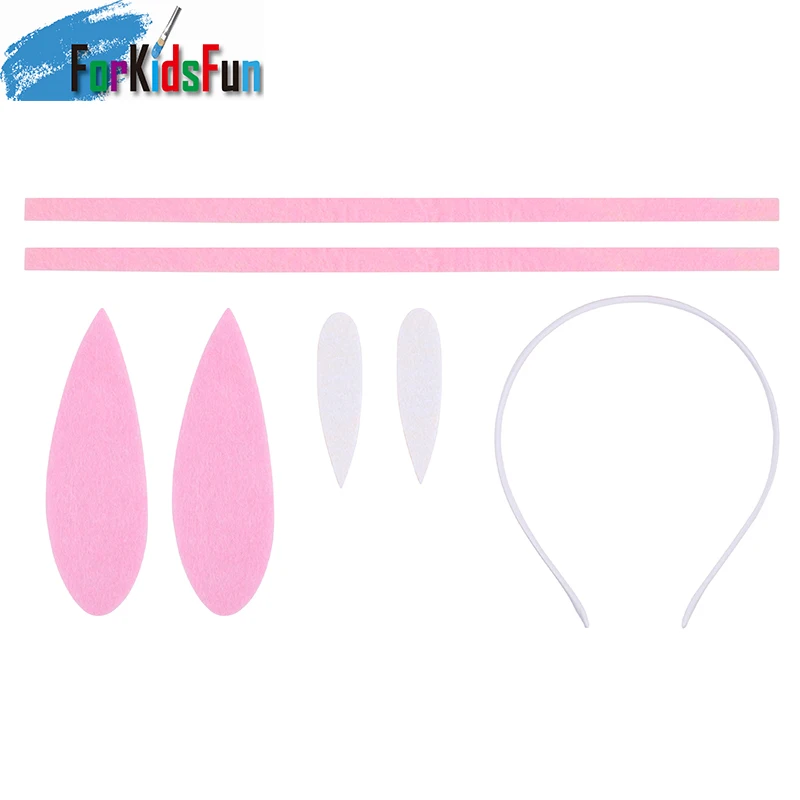 

FREE SHIPPING 1Set DIY Headbands for Kids Beautiful Headwear Rabbit Ears DIY Hair Accessories
