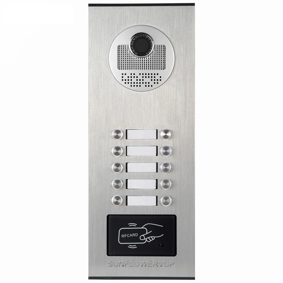 7inchs Color Video Intercom for Apartments Access Control Intercom on 10 Buttons Video Door Entry System for Home Intercom Door