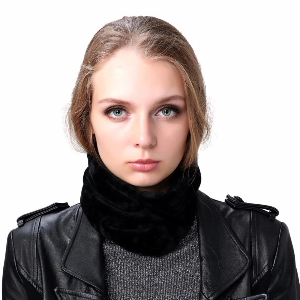 Женские шапки Geebro зимние вязаные из полиэстера теплые бархатные шарфики и