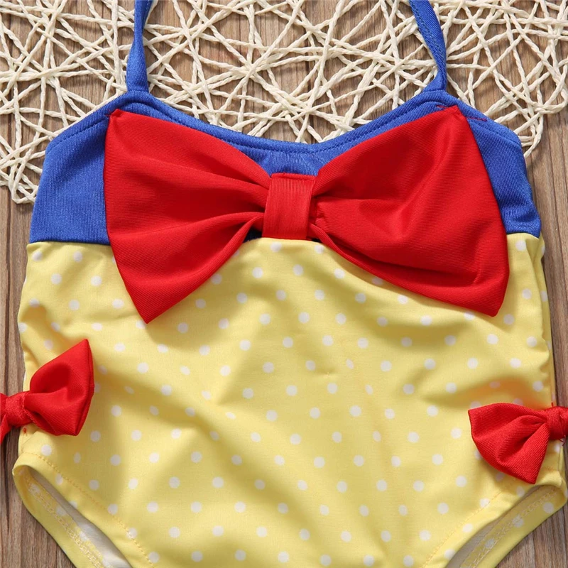 2017 Детский комплект бикини для маленьких девочек купальный костюм с бантом и