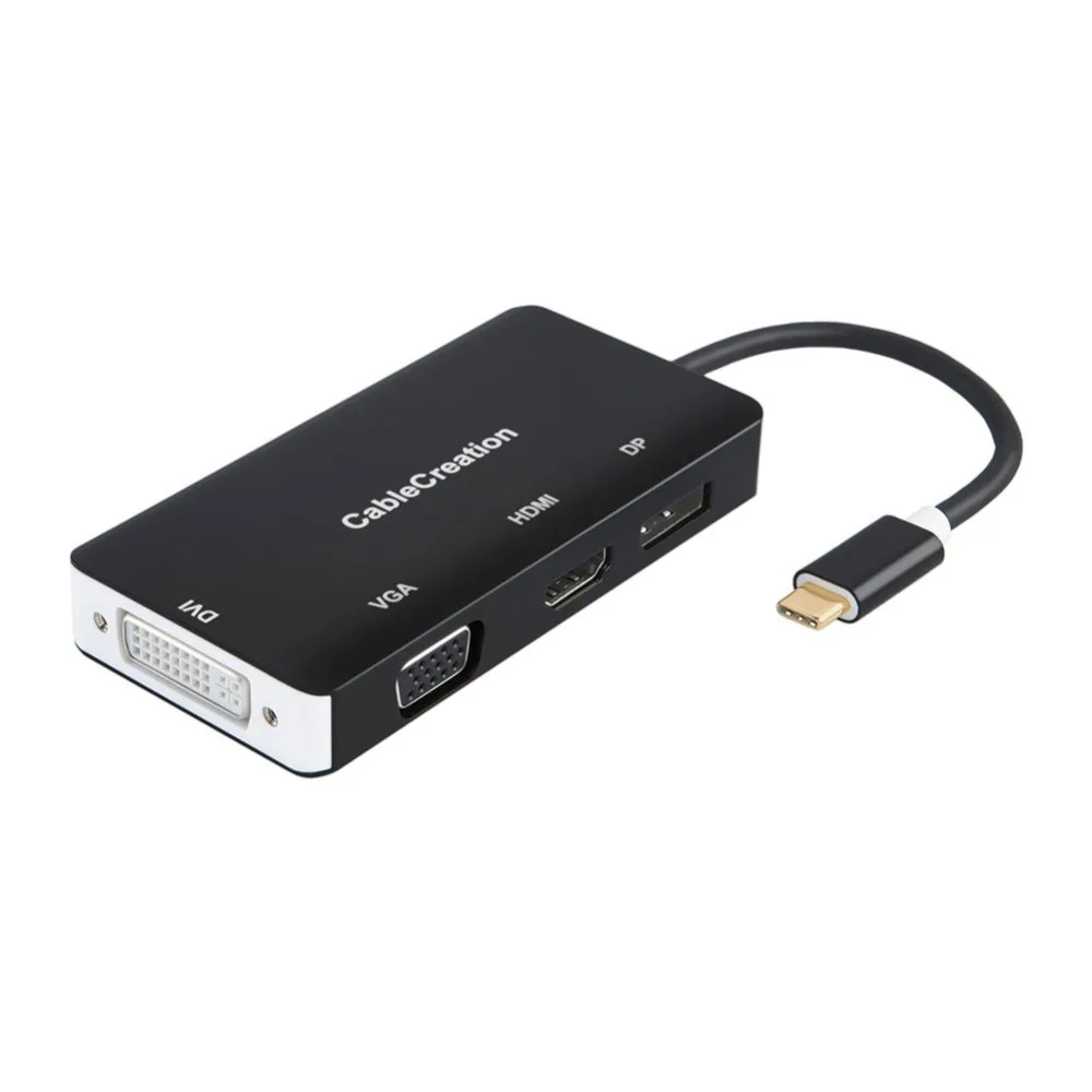 USB C к HDMI кабель 4 в 1 4K + DP DVI VGA адаптер Совместимость с Thunderbolt 3 поддержка Alt