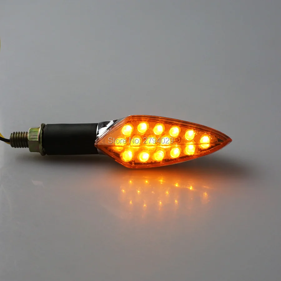 

4Pcs 15LED Motorcycle Motorbike Turn Signals Indicators Blinker Amber Light 12V Free Shipping