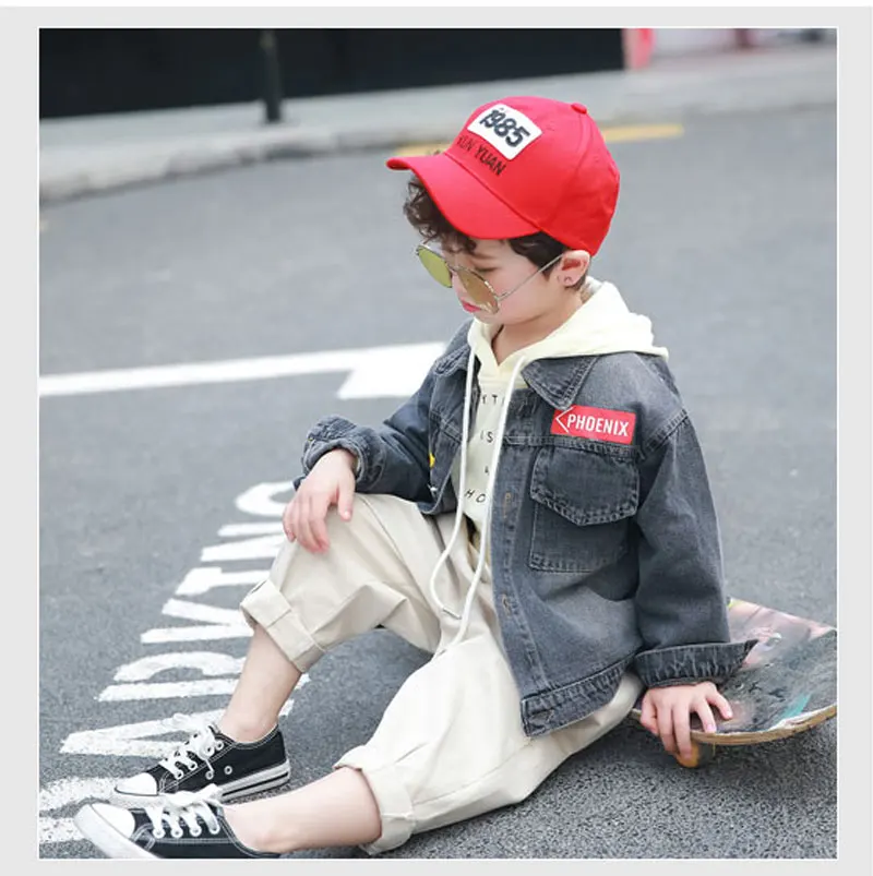 Детская куртка; джинсовые куртки с дырками для мальчиков; детская одежда для девочек; пальто для малышей; уличная одежда; Джинсовая Повседневная Верхняя одежда с дырками;