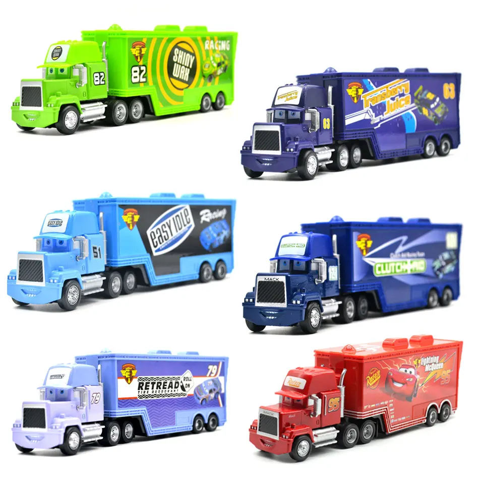 

Disney Pixar Cars 3 9 Styles Mack Truck McQueen Uncle 1:55 Diecast Metal Alloy And Plastic Modle Toys Car Gifts For Children